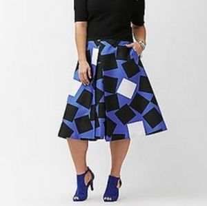 EUC like new Lane Bryant Pleated A-line midi skirt